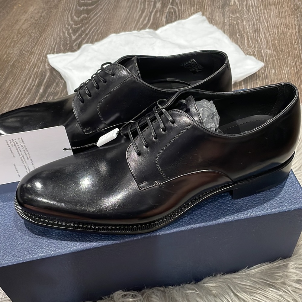 DIOR DERBY PATINA CALF BLACK SHOES - Picture 4 of 11